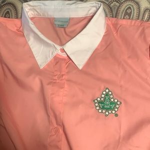 AKA Sorority Buttons front blouse